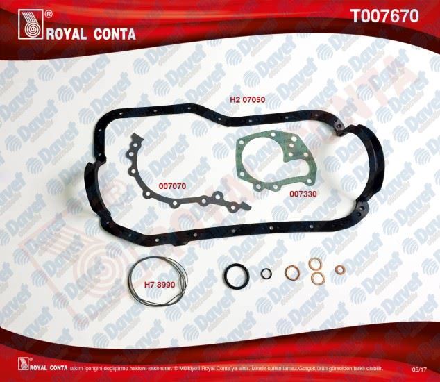 ROYAL T007670 Alt Takim Conta Renault Clio I Expres R19 R9 1.4 8v E7j E6j